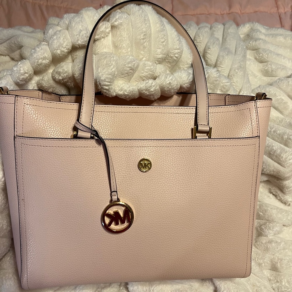 Michael Kors Pink Tote with Gold Accents